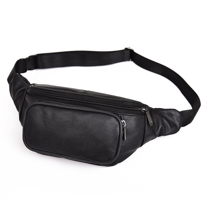 Jormftte sporttáska, bőr, nagy kapacitású, állítható, ébenfa színű