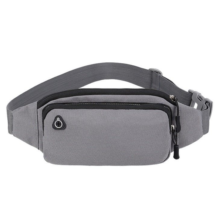 Sportos övtáska, állítható, futáshoz, túrázáshoz, fekete