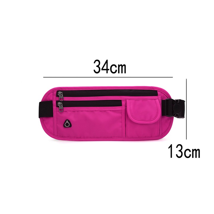 Vízálló sporttáska futáshoz, 5 rekesszel, fekete