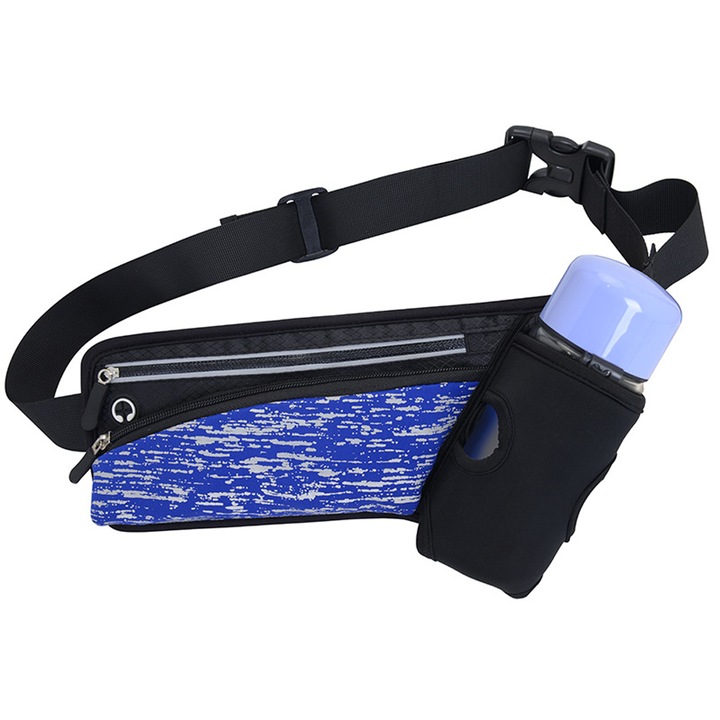 Fényvisszaverő futó övtáska kulacstartóval edzéshez, kerékpározáshoz, futáshoz