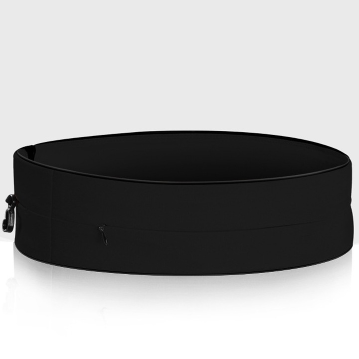 Multifunkcionális sporttáska futáshoz, nagy zsebbel, fekete