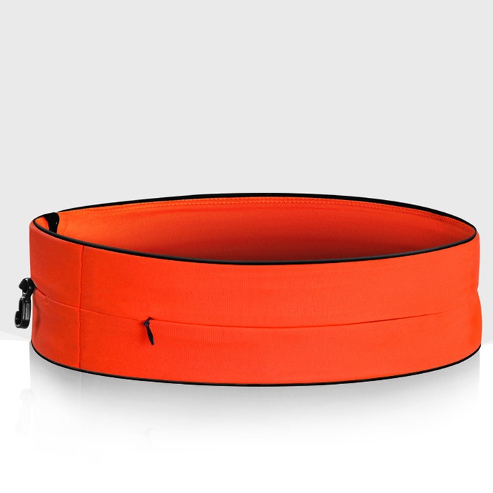 Multifunkcionális sporttáska futáshoz, nagy zsebbel, fekete