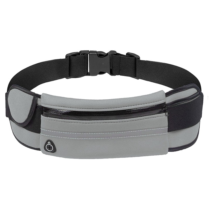 Állítható futóöv, uniszex, fekete/szürke