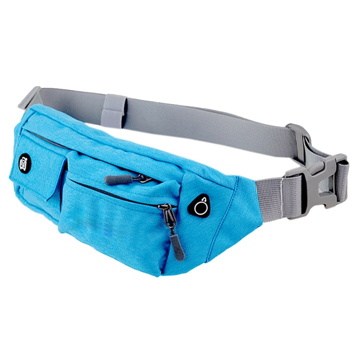 Sportos övtáska, vízálló, többfunkciós, fekete, 30x15cm