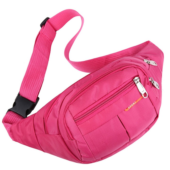 Multifunkcionális, nagy kapacitású sporttáska szabadtéri tevékenységekhez, fekete színű, mérete 30x15cm