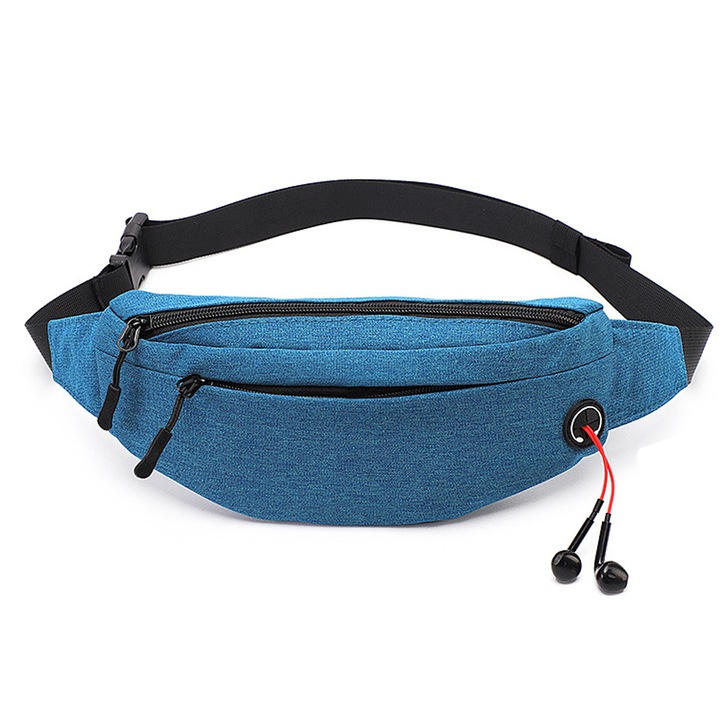 Vízálló sporttáska, 4 rekesszel, futáshoz, sétáláshoz, utazáshoz, fekete