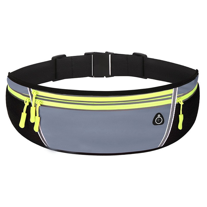 Sportos övtáska nagy kapacitással, 4 zsebbel, vízálló, túrázáshoz, utazáshoz, edzésekhez