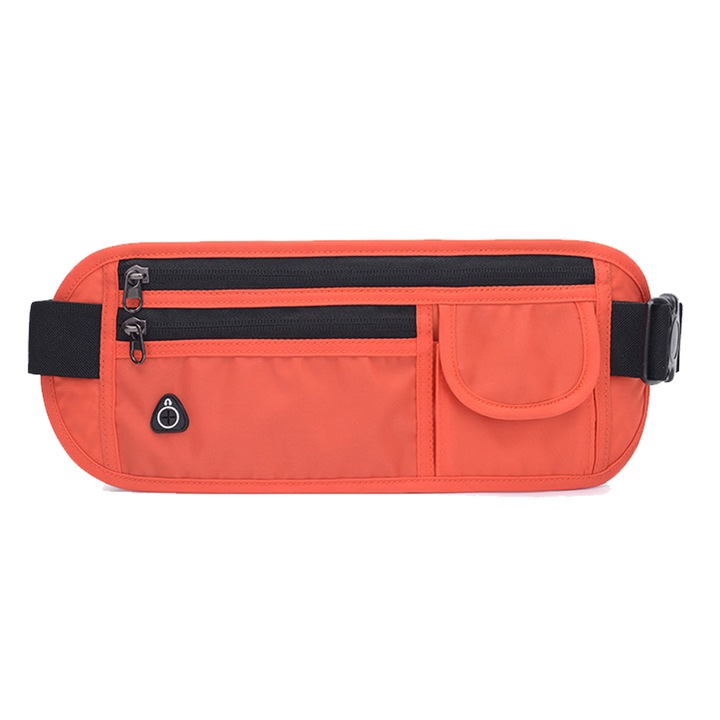 Vízálló sporttáska futáshoz, 5 rekeszes, fekete