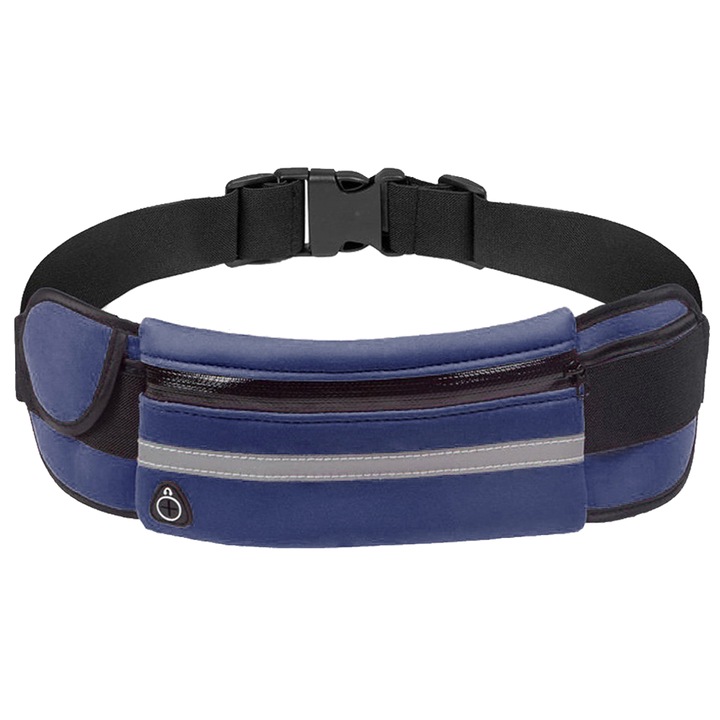 Állítható, uniszex sporttáska telefonhoz, sötétkék