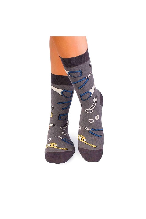 Sosete bumbac Fine Cotton Dorel Instalatorul Gri