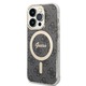 Husa de protectie Cover Guess 4G IML MagSafe pentru iPhone 15 Pro, Negru