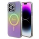 Husa de protectie Guess IML Iridescent Script MagSafe pentru iPhone 15 Pro, Roz