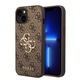 Husa de protectie Cover Guess PU 4G Metal Logo pentru iPhone 15, Maro