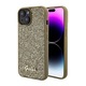 Husa de protectie Cover Guess PU Square Mirror Script Logo pentru iPhone 15, Gold