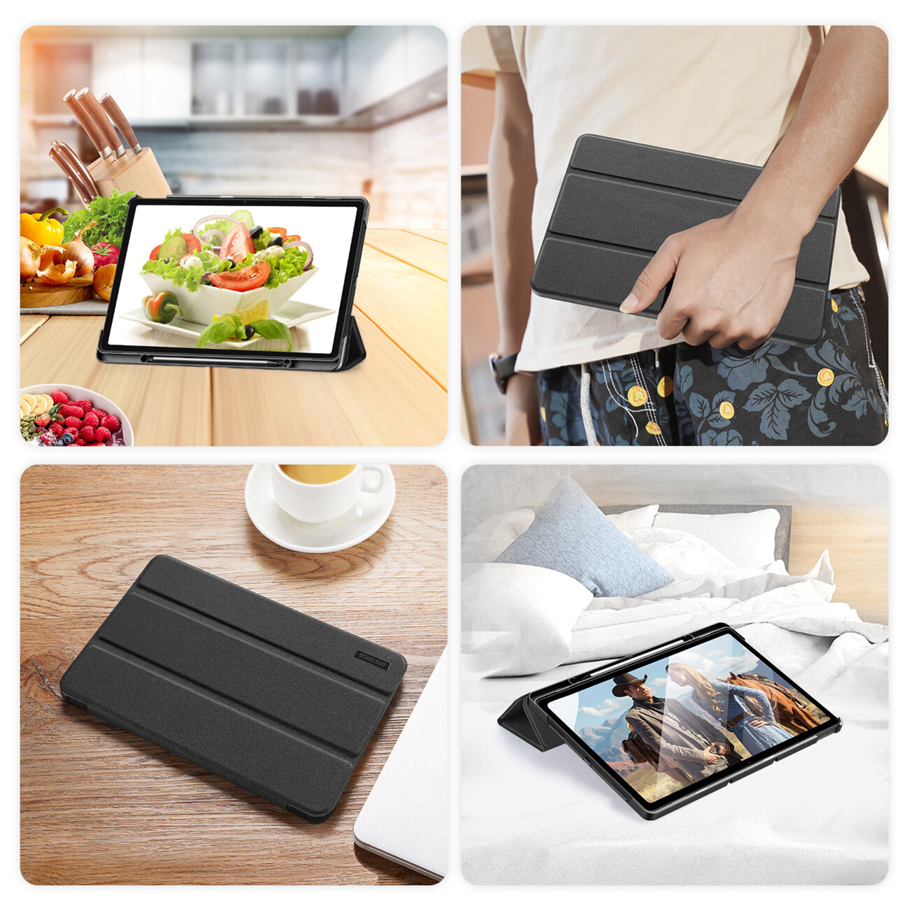Husa DuxDucis Domo compatibila cu Lenovo Tab P12 12.7 inch Black