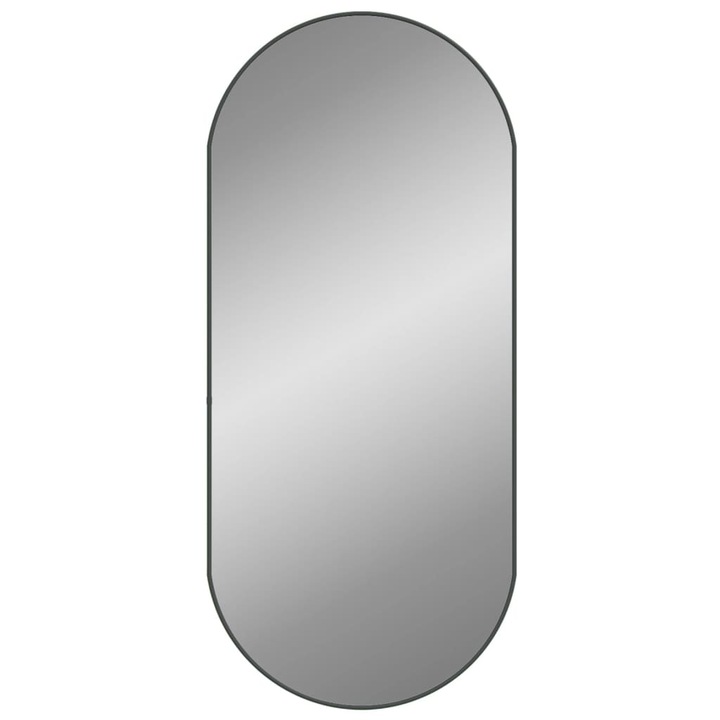 Стенно огледало vidaXL, Черен, 100x45 см, Овално, 3.64 Kg