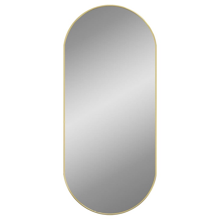 Стенно огледало vidaXL, Златисто, 100x45 см, Овално, 3.64 Kg