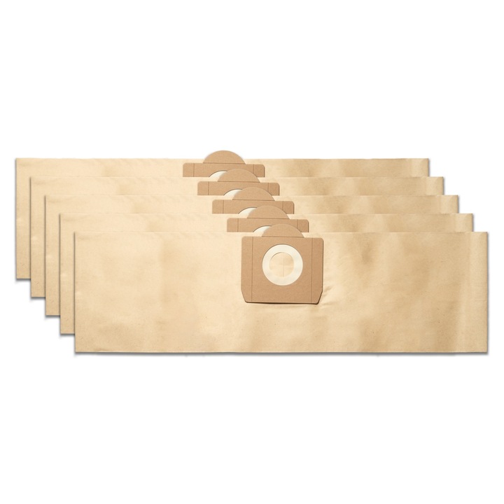 Set 5 Saci compatibili cu aspiratorul KARCHER WD 3, SE 4001, MV3, 6.959-130.0, 2 straturi de hartie
