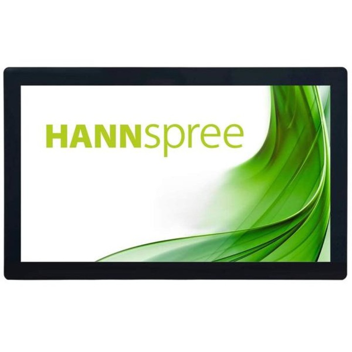 Преносим дисплей TFT LED Hannspree 15.6" HO165PTB, Full HD 1920 x 1080, VGA, HDMI, DisplayPort, сензорен екран, въртящ се, високоговорители черни