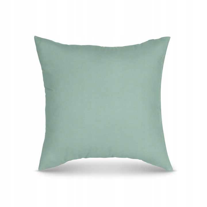 Fata de perna antialergenica 40X40 Verde, Softimi, 100% Bumbac, Hipoalergenic, Inchidere cu Fermoar, Placut la Atingere, 140g/m2, certificat OEKO-TEX