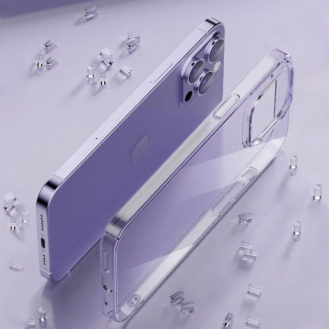 Husa telefon, Nordic, Silicon, Pentru Apple iPhone 15 Pro, Transparent