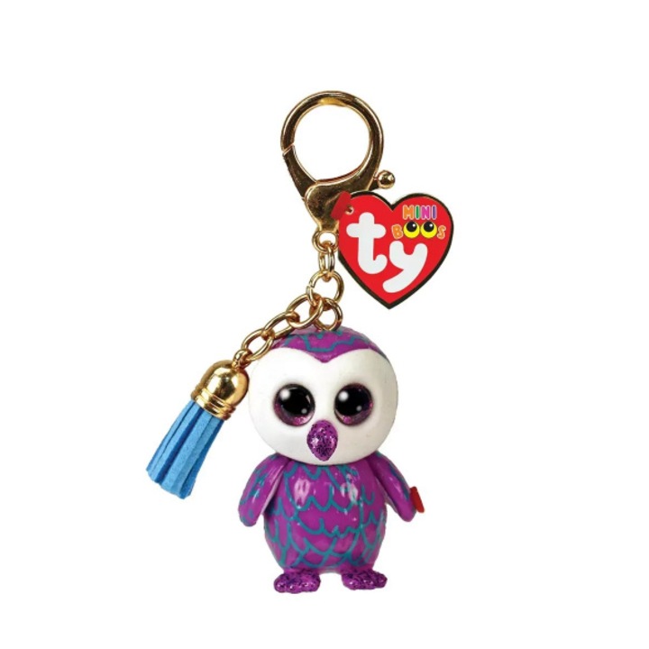 Ключодържател Mini Boos Owl MOONLIGHT лилав (6 см) Ty