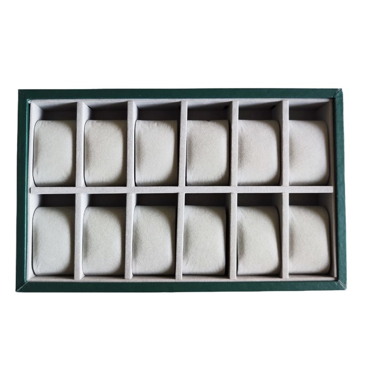 Кутия за часовник, дърво, с 12 възглавници, подарък за часовник