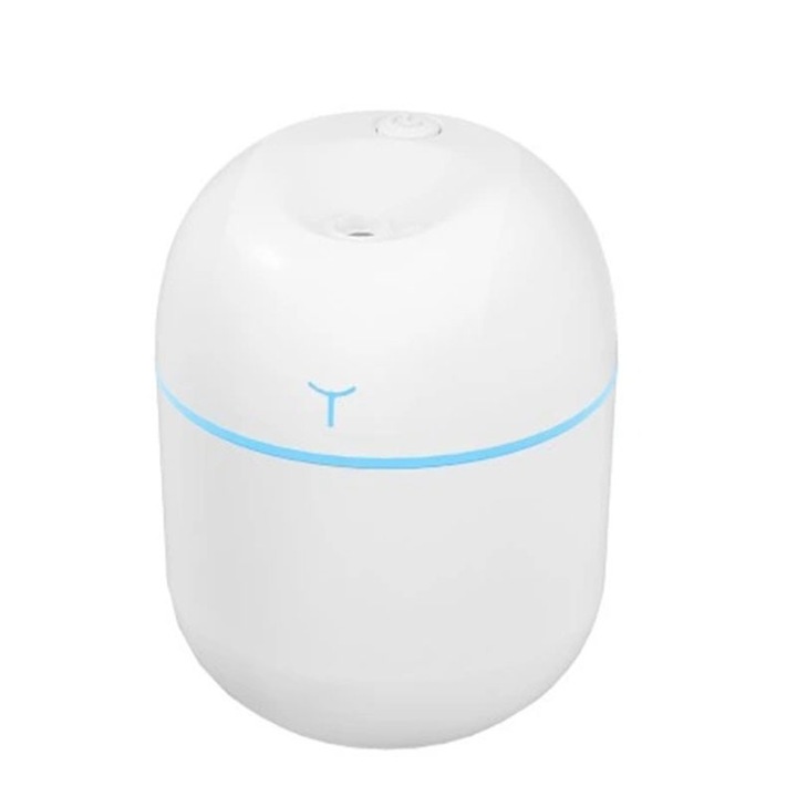 Mini párásító, 2 működési fokozat, USB, Fehér