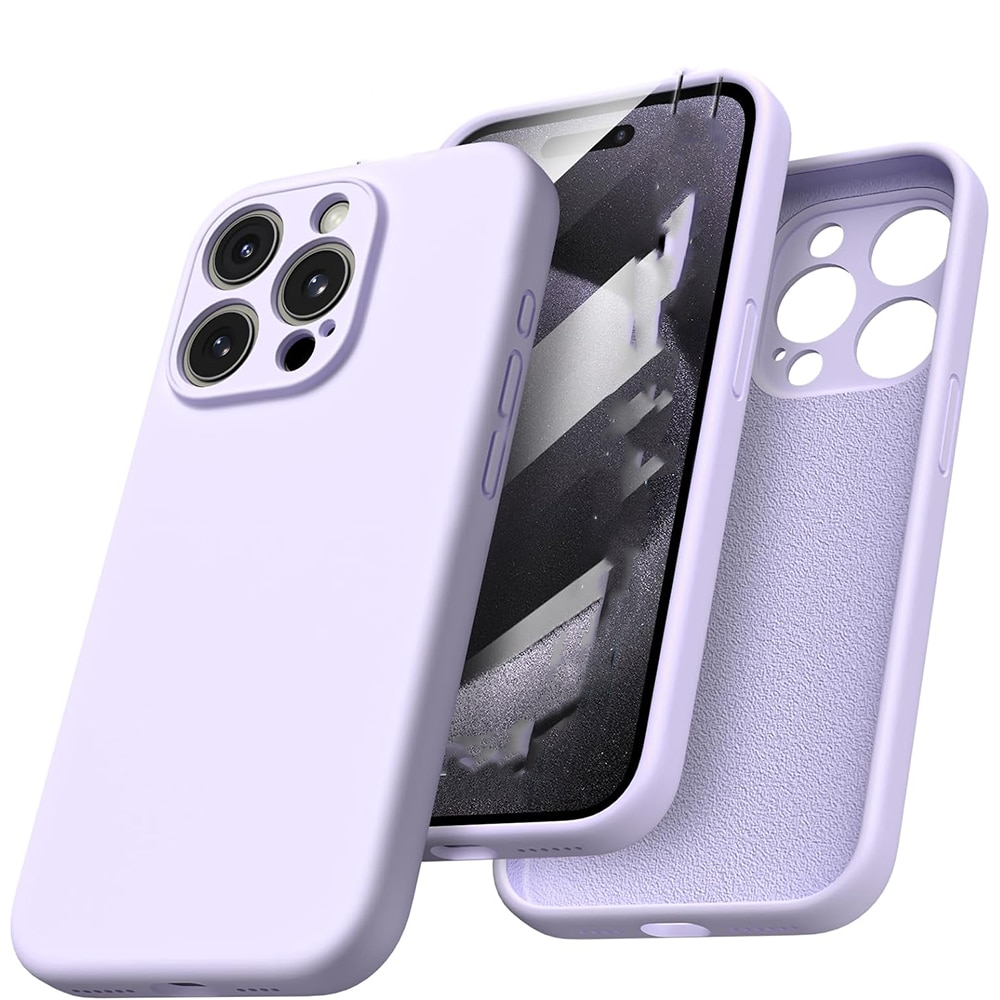 Husa pentru Telefon Compatibila cu iPhone 15 Pro Max, G-Tech, Microfibra in Interior, Protectie la Camera, Silicon TPU, Aspect Mat, Lila