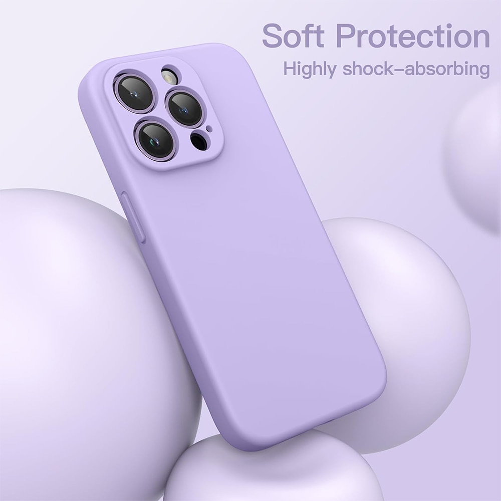 Husa pentru Telefon Compatibila cu iPhone 15 Pro Max, G-Tech, Microfibra in Interior, Protectie la Camera, Silicon TPU, Aspect Mat, Lila