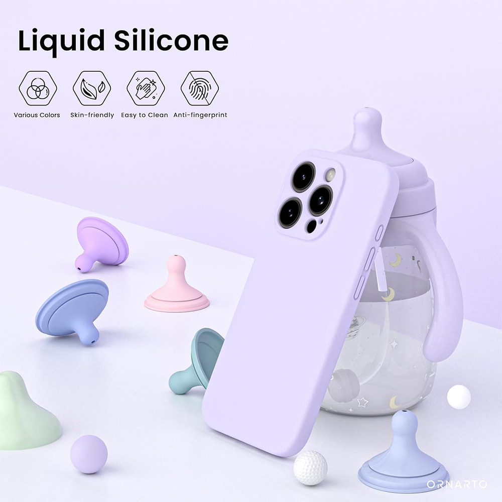Husa pentru Telefon Compatibila cu iPhone 15 Pro Max, G-Tech, Microfibra in Interior, Protectie la Camera, Silicon TPU, Aspect Mat, Lila