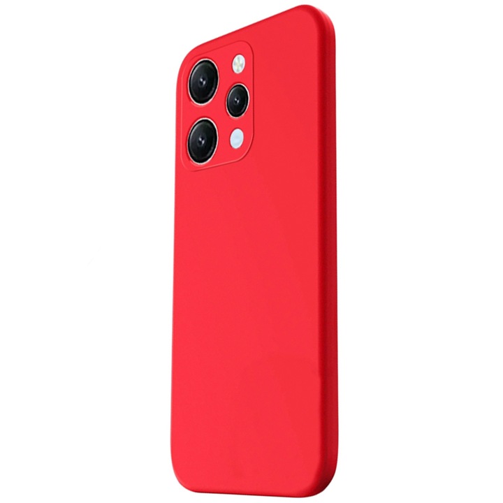 Защитен капак, кадифена вътрешност, съвместим с Xiaomi Redmi 12 4G, FONIX BloomShield, силикон, повдигнати ръбове, тънък, червен