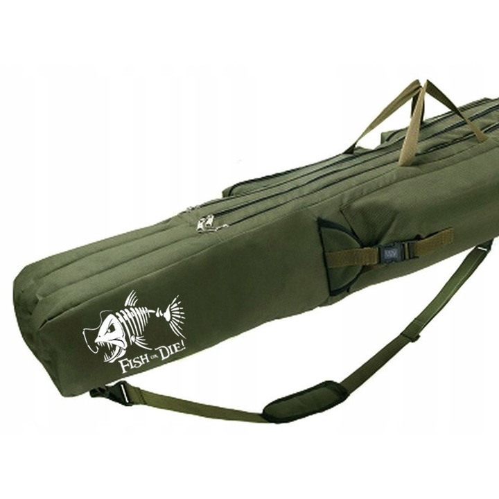 Husa Pentru Undita, Ferocity, Ib-Sg9J-Tkfv, Fabricata Din Material Cordura 600 Hd, Material Impermeabil, Culoare Verde Inchis, Doua Manere Pentru Transport Si Curea De Umar Cu Ajustare A Lungimii, 150 cm x 24 cm x 22 cm, Verde Inchis