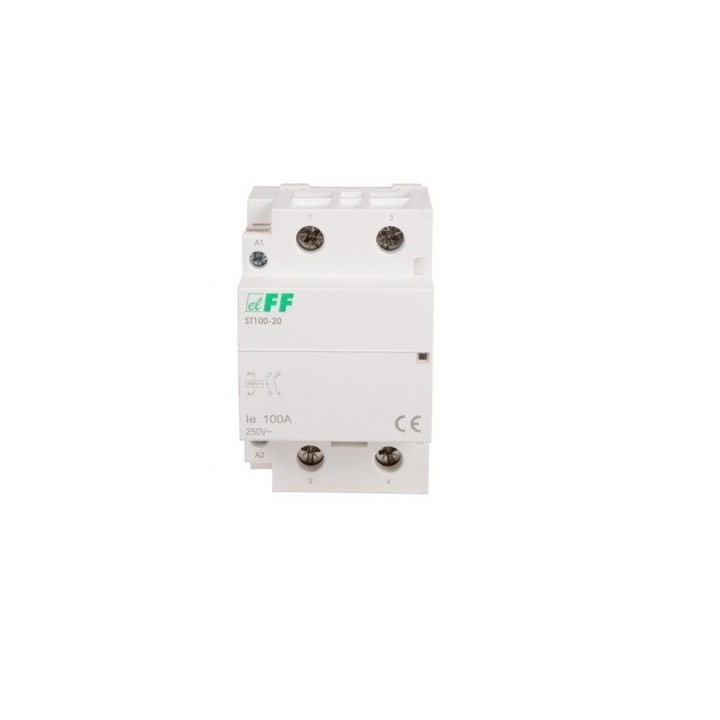Contactor modular 100A 2×NO 230V AC ST100-20 F&F