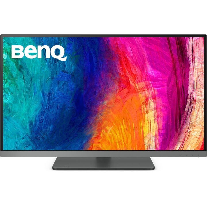 Монитор BenQ PD2706U, 27", LED, IPS, 3840 x 2160 4K, 1 x HDMI 2.0, USB Type-C с DisplayPort ф-я, 1 x USB Upstream, 1 x DisplayPort 1.4, 1 x Audio Out, 3 x USB 3.2 Downstream, 1 x USB Type-C Downstream, Вградени високоговорители 2 x 2.5W