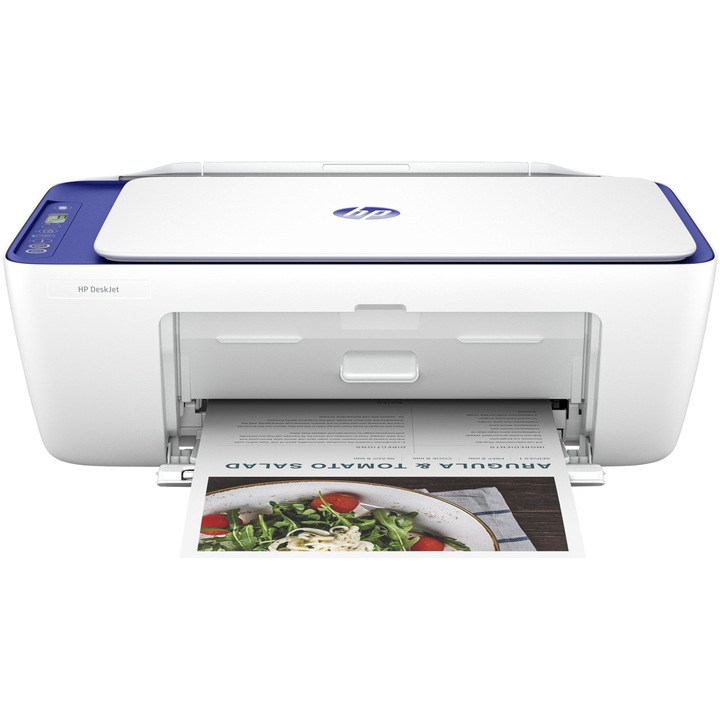 Многофункционален принтер HP DeskJet 2821e All-in-One, цветен, печат, копиране, сканиране, 7,5 ppm черно-бяло/5,5 ppm цветно
