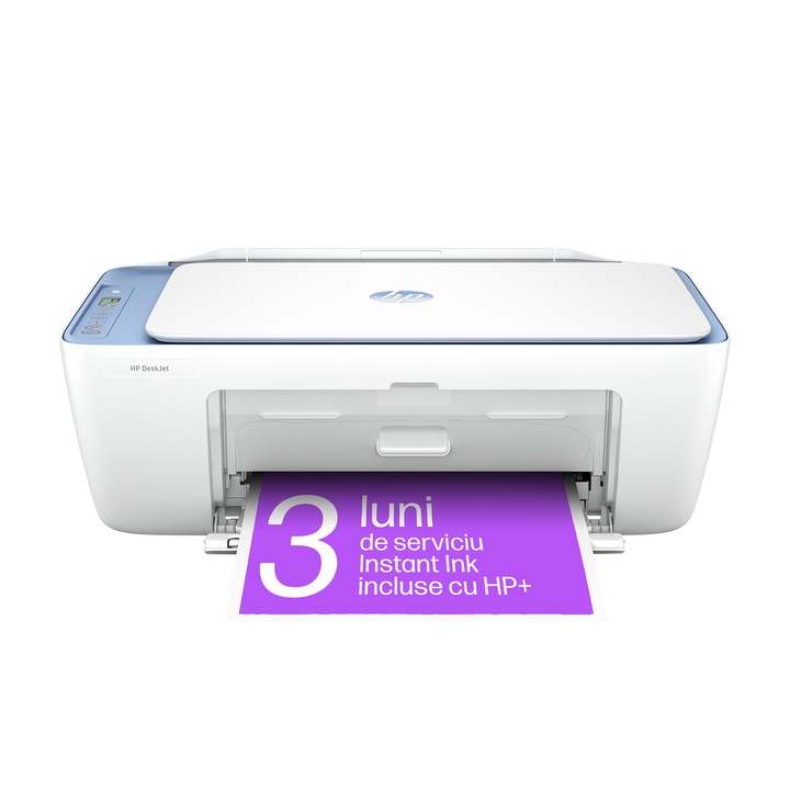 Мултифункционален принтер HP DeskJet 2822e All-in-One, Цветен, Печатане, копиране, сканиране, 7,5 ppm черно-бяло/5,5 ppm цветно