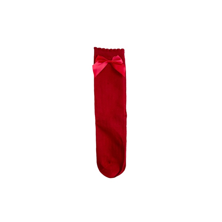Чорапи с панделка - Червени - 16-22 ЕС