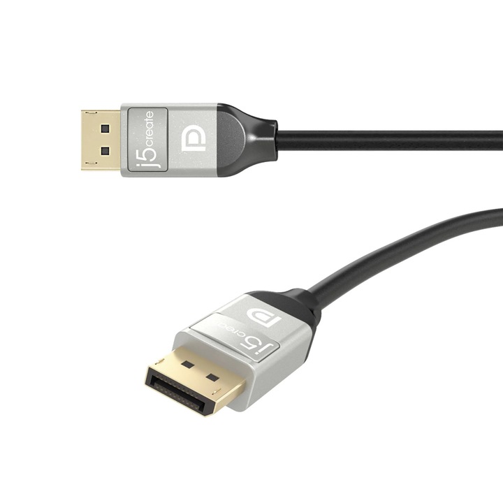 J5create JDC42 4K kábel, DisplayPort dugasz - DisplayPort dugó, 4K felbontás, 1,8 m