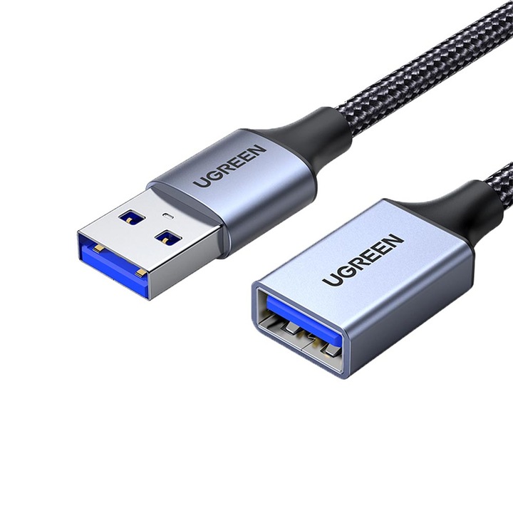 Cablu Extender USB-A 3.0 Mama la USB-A Tata, Ugreen, 5Gb/s, 2 Metri, Gri
