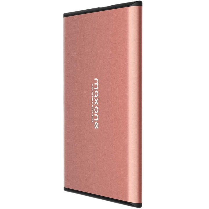 HDD extern MaxOne Ultra Slim, 250GB, 2.5", USB 3.0, Pink