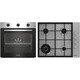 Pachet Cuptor incorporabil Arctic ARSE11130XD, 71 l, Electric, 6 functii, Curatare cu abur, Grill, Timer, Clasa A + Plita incorporabila, Gaz, 4 Arzatoare, Aprindere electrica, Wok, 60 cm, Inox