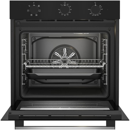 Pachet Cuptor incorporabil Arctic ARSE11130BD, 71 l, Electric, 6 functii, AquaDropClean, Grill, Timer, Clasa A + Plita incorporabila, Gaz, 4 Arzatoare, Aprindere electrica, Wok, 60 cm, Negru