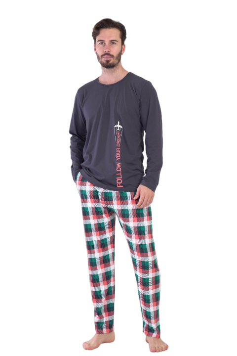 Pijama Gazzaz by Vienetta, Follow Your Dreams, gri antracit