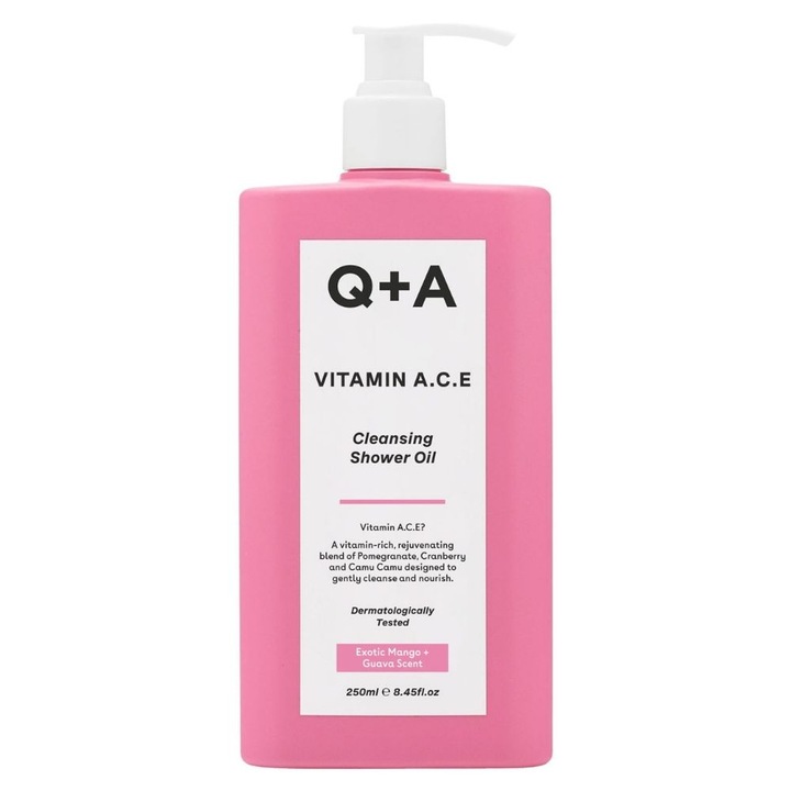 Ulei de spalat corporal hranitor cu vitaminele A, C, E., Q+A, 250 ml