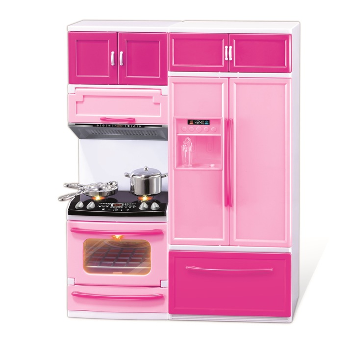 Mini Bucatarie RS Toys echipata cu sunete si lumini, accesorii incluse