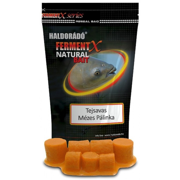 Pelete, Haldorado, FermentX Natural Bait, Miere Palinca, 120g, 12-16mm