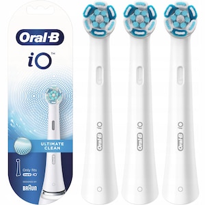 Set Rezerve periuta de dinti electrica Oral-B iO Ultimate Clean, Alb, 3 buc