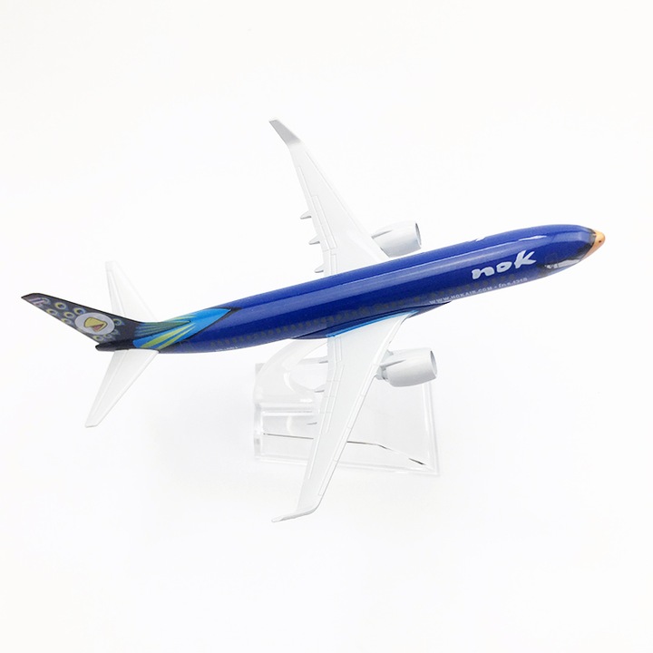 Nok Air Bluebird Модел на самолет Boeing B737, метал, 16 см, 1:400