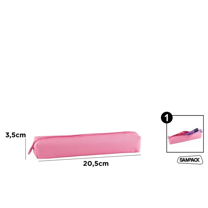 Piórnik prostokątny 20,5x3,5 cm MIX